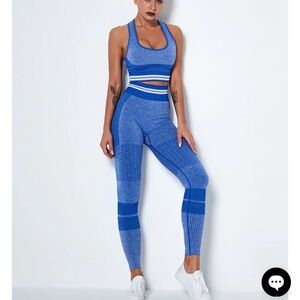 Amelia Activewear Blue Seamless Set